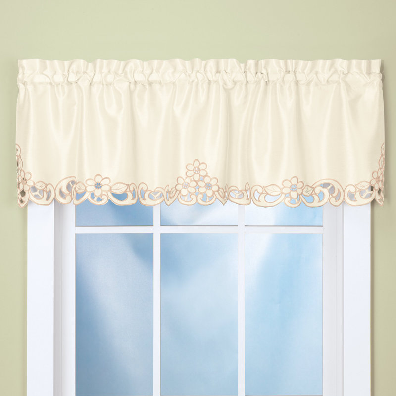 Moreira Ruffled Window Valance, Cream