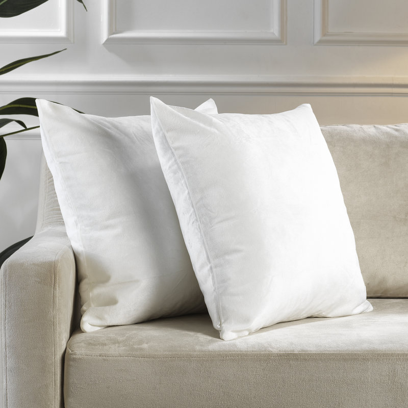 Housses de coussin rectangulaires en velours mat, 11 - blanc