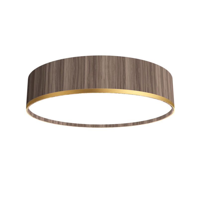 Ceiling Accord Cylindrical, American Walnut, 7.48" H x 39.37"W x 39.37" D