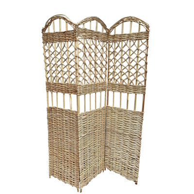 Three Panel Carbonized Willow Screen by MGP