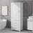 Tall Freestanding Bathroom Storage Cabinet, MDF Painted Finish Organizer with 2 Drawers and Adjustable Shelf
