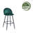 Everly Quinn Eisele Bar Stools Set Of 2, Velvet Upholstery, Steel Legs-1215113921