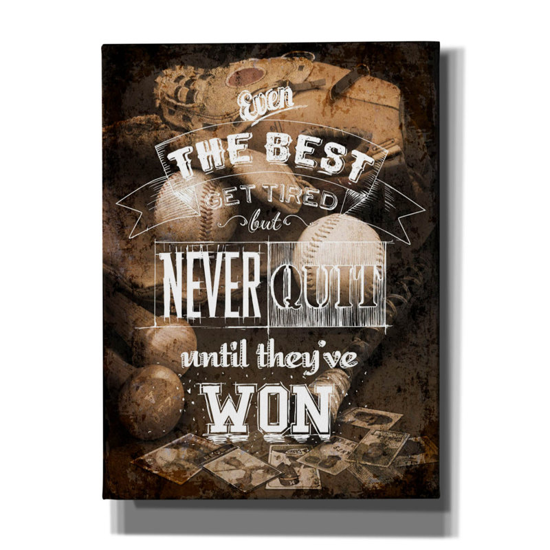Toile épique Graffiti «Never Quit» par Art Licensing Studio, 40 po x 54 po