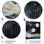 Abstrait or et constellation noire - collages abstraits, impressions murales en métal-830078058