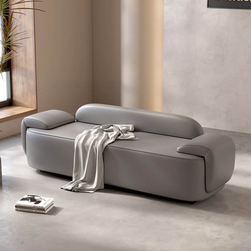 Banc avec revêtement, Gris