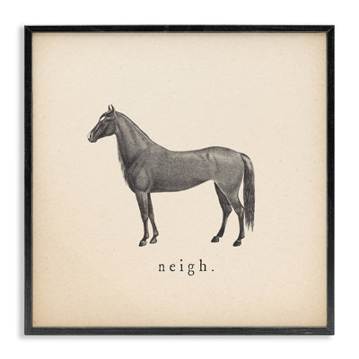 Neigh Farm Horse Sounds Framed Giclee Art by Wild Apple Portfolio