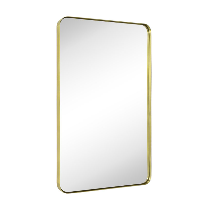 Miroir de salle de bain Kengston, Or brossé, 36 po x 24 po