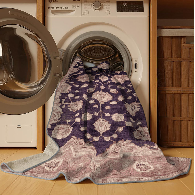 Tapis brun lavable à la machine, Tapis de couloir 2 pi x 4 pi