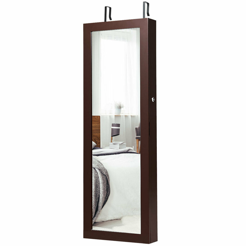 Over-the-Door Jewelry Armoire, Brown