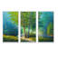 Three Vibrant Trees By The River - 3 pièces, reproduction sur toile-476946476-476946477