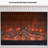 French retro electric fireplace with simulated flames