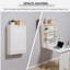 Bureau convertible mural pliable, bureau flottant multifonctionnel avec tablette de rangement, blanc-456314331-456314330
