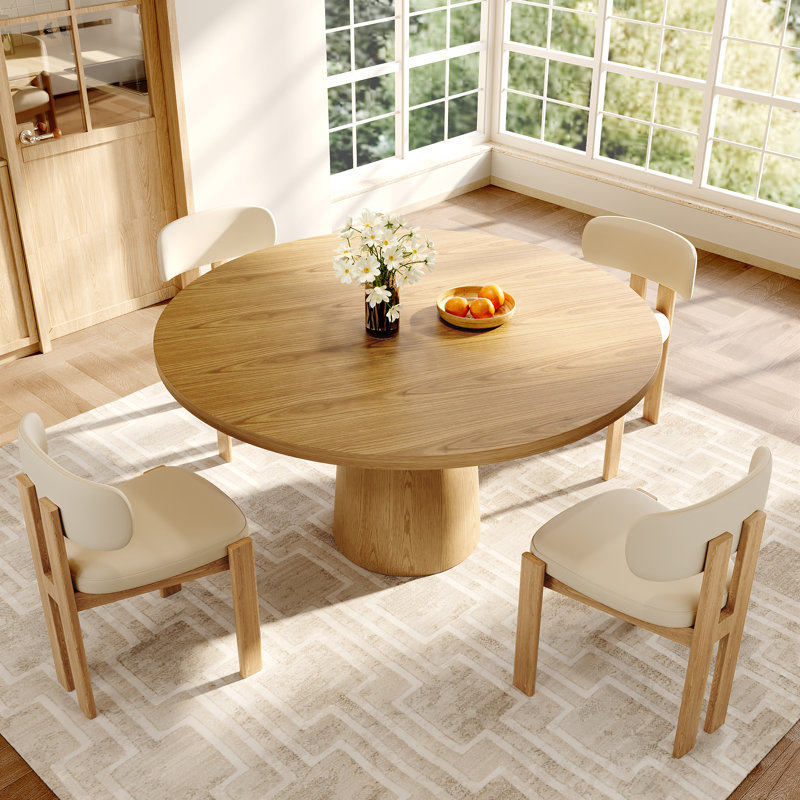 Table de salle à manger de style campagnard des années 50 en bois massif pour 2/4/6 personnes