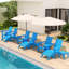 Chaise Adirondack pliante en poly 12 pièces avec repose-pieds et table d'appoint Joubert-89864749