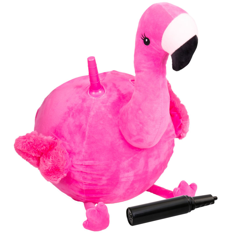 Hedstrom - Boule de trémie en peluche 18 "avec pompe, flamant rose