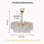 23.6" 6-Light Modern Gold Double-Layer Glass Chandelier
