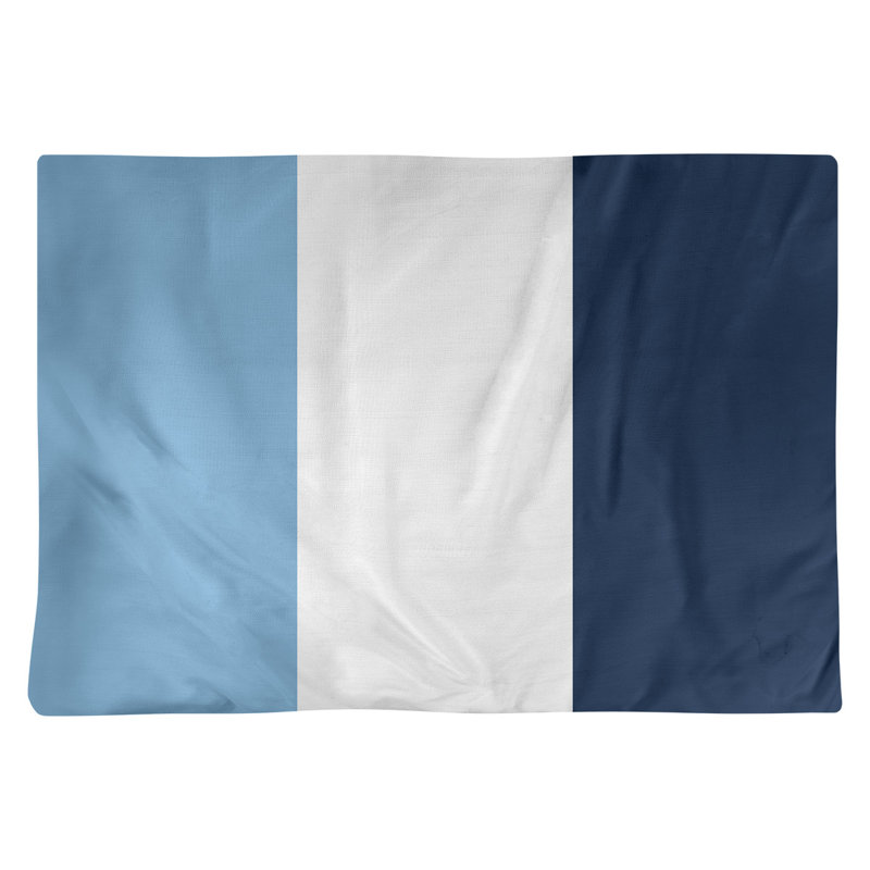 Récapitulatif de 18 po North Carolina, Blanc / Bleu marine, Sergé de coton