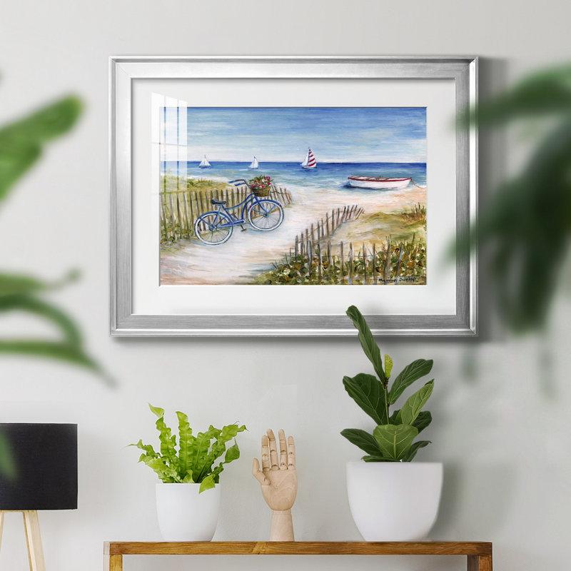 Beach Ride I - peinture encadrée, H 18,5 po x l 24,5 po x P 1,5 po, Argent