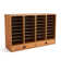 Wood Adjustable Literature Organizer, 32 Compartments with 2 Drawers