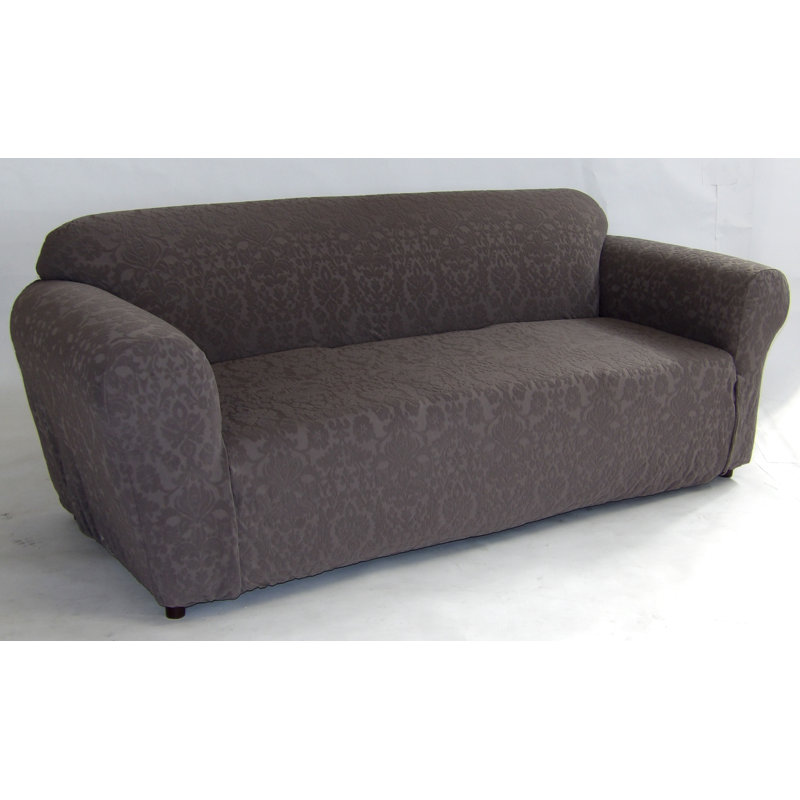 Housse pour canapé Stretch Floral, H 38 po x l 72 po x P 38 po, gris