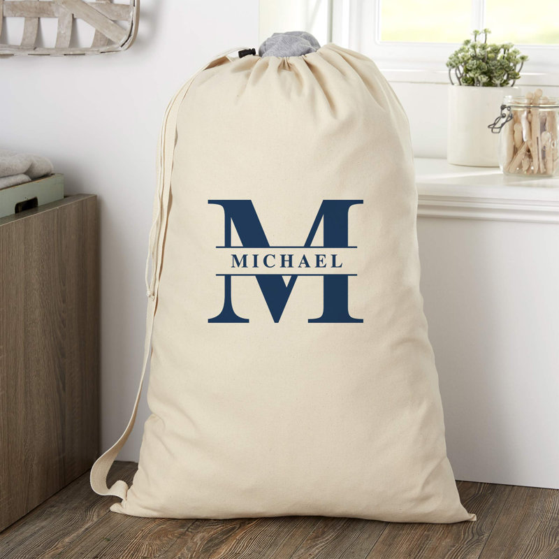 Lavish Last Name Laundry Bag with Handles, Yes