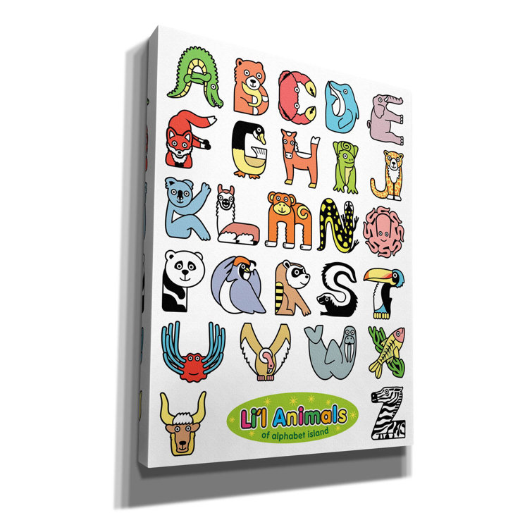 Zoomie Kids L Animals Of Alphabet Island On Canvas by Ron Magnes Print ...