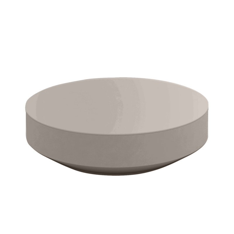 Vela Plastic Coffee Table, Taupe, 47.25"