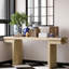 Console très large de 66 po en chêne vieilli, placage de bois véritable, pour vestibule, couloir et bureau, table plaquée avec rangement intelligent, finition chêne, couloir, vestibule sous la table