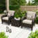 Wicker/Rattan 2 - Person Seating Group With Cushions