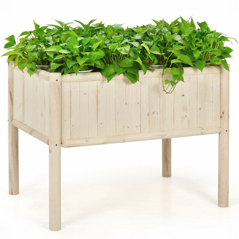 Roundtree Wood Elevated Planter
