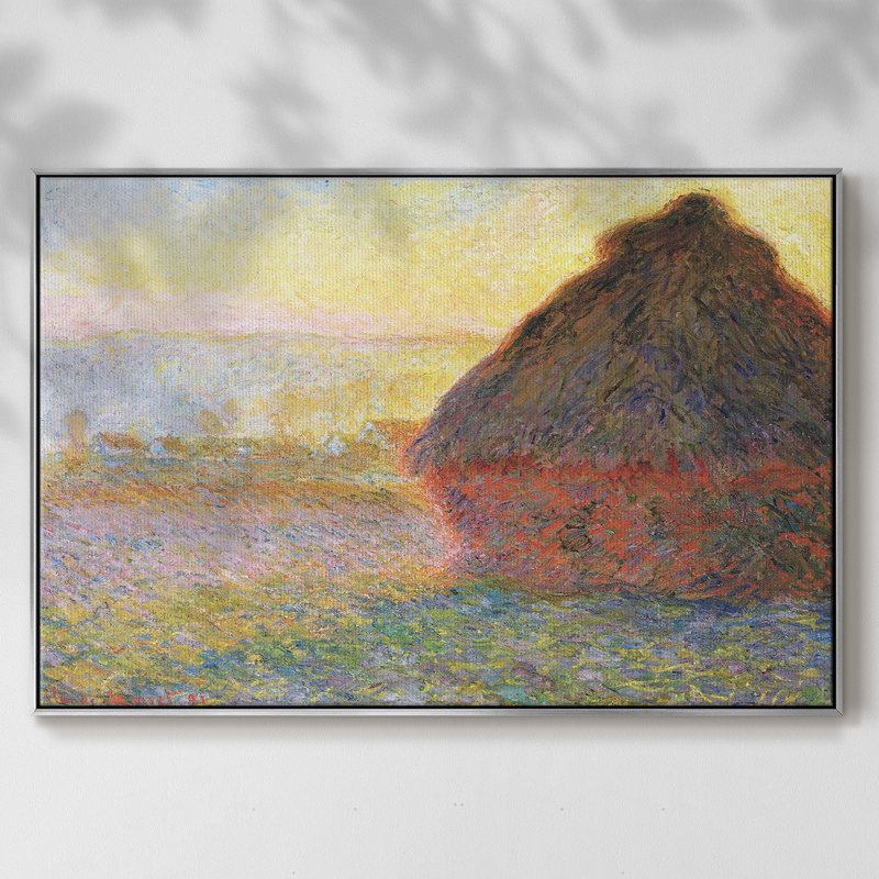 Claude Monet, reproduction d'art sur toile, H 37 po x l 25 po x P 2 po, Argent