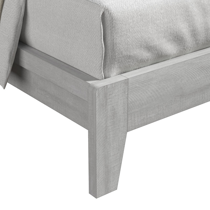 Allyannah Levison Platform Bed With Headboard, Queen, Dusty Gray Oak