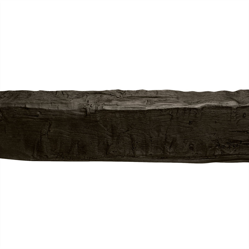 5 in x 5 in x 13 ft Dark Walnut Hand Hewn Faux Wood Beam