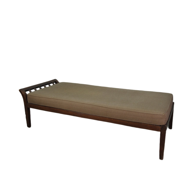 Asian Classic Twin Solid Wood/Rattan Daybed with Mattress
