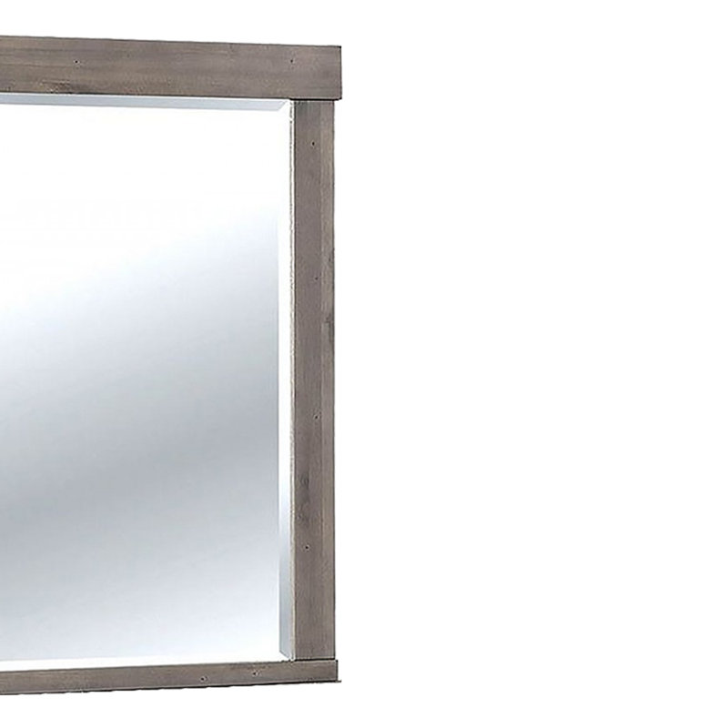 Wood Flat Wall Mirror