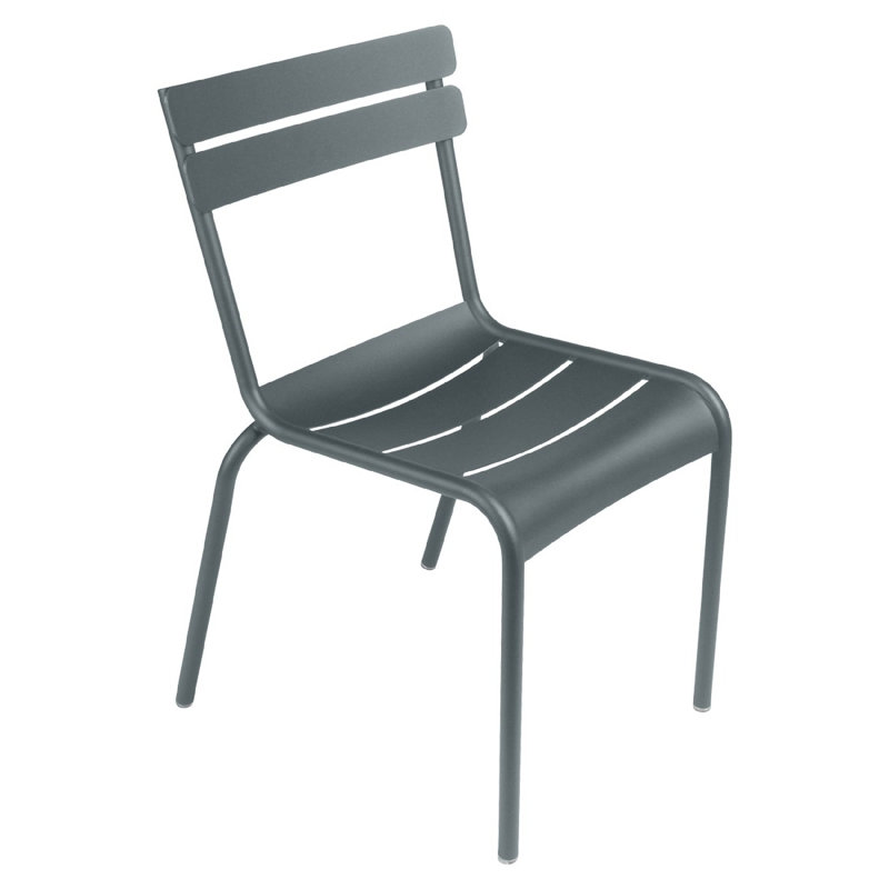 Luxembourg Outdoor Dining Side Chair, Storm Gray, 2