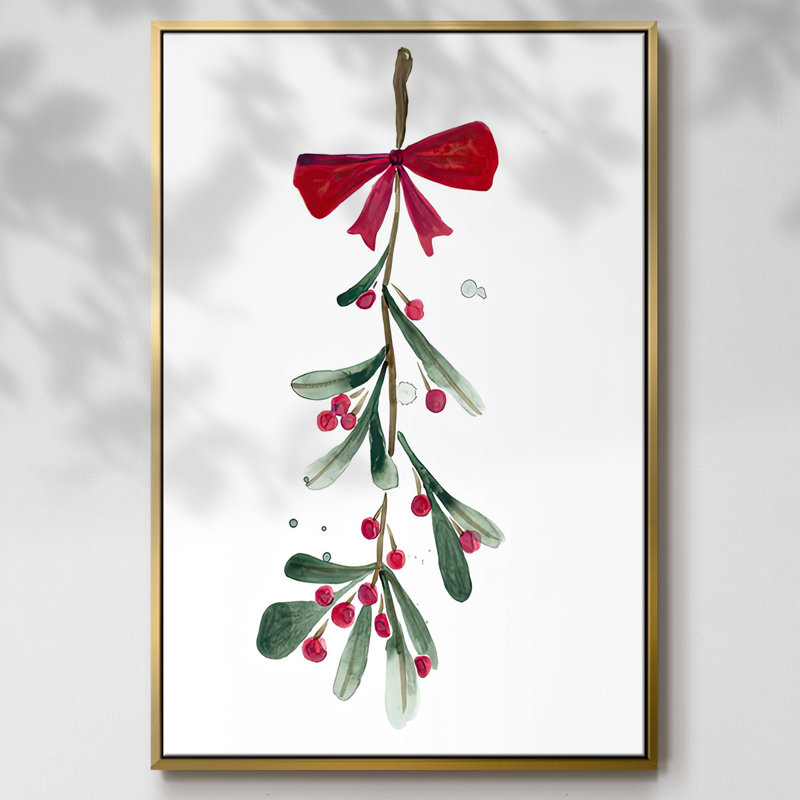 Warm Winter Wishes VI-Framed Gallery Wrapped Canvas, Encadrement doré, H 41 po x l 27 po x P 1,5 po