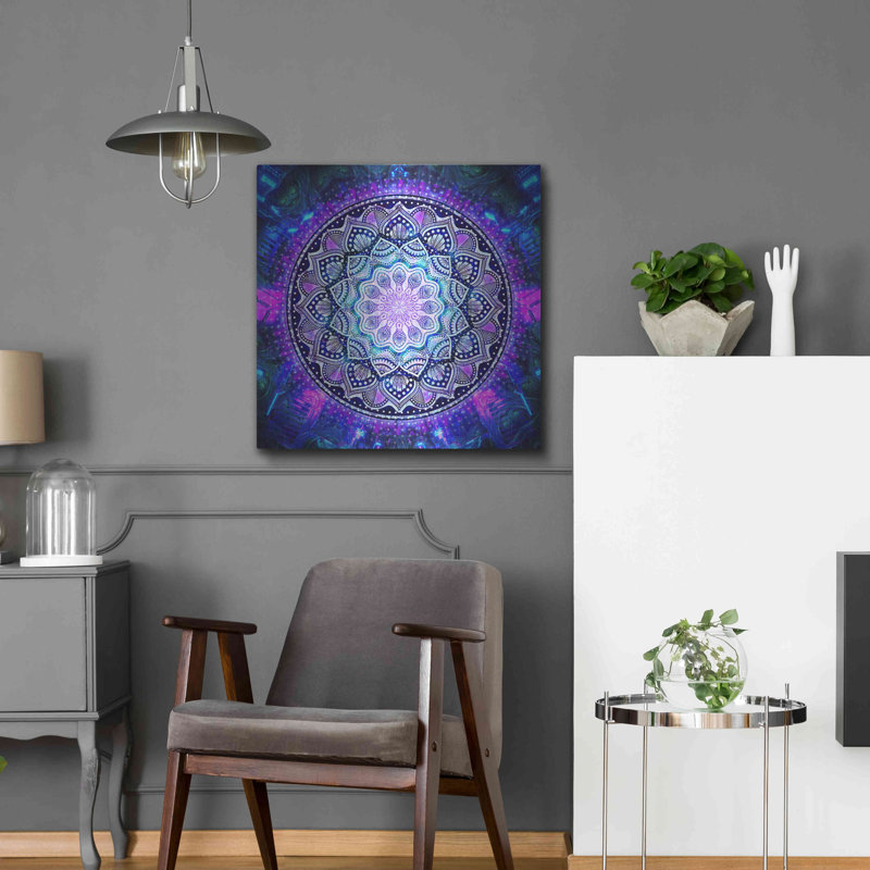 Art mural en métal Brayden Studio «Sacred Bloom Mandala» par Cameron Gray, H 24 po x l 24 po