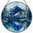 12"H Mountain Lake Stained Glass Window Panel-832999379