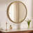 Bamboo Textured Round Wall Mirror-2113725853