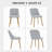 Set of 2/4 Modern Upholstered Dining Chairs, Ergonomic Back Support & 300lbs Capacity with Oak Legs-435648439-435648433