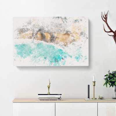 New Zealand Beach Watercolour - Wrapped Canvas