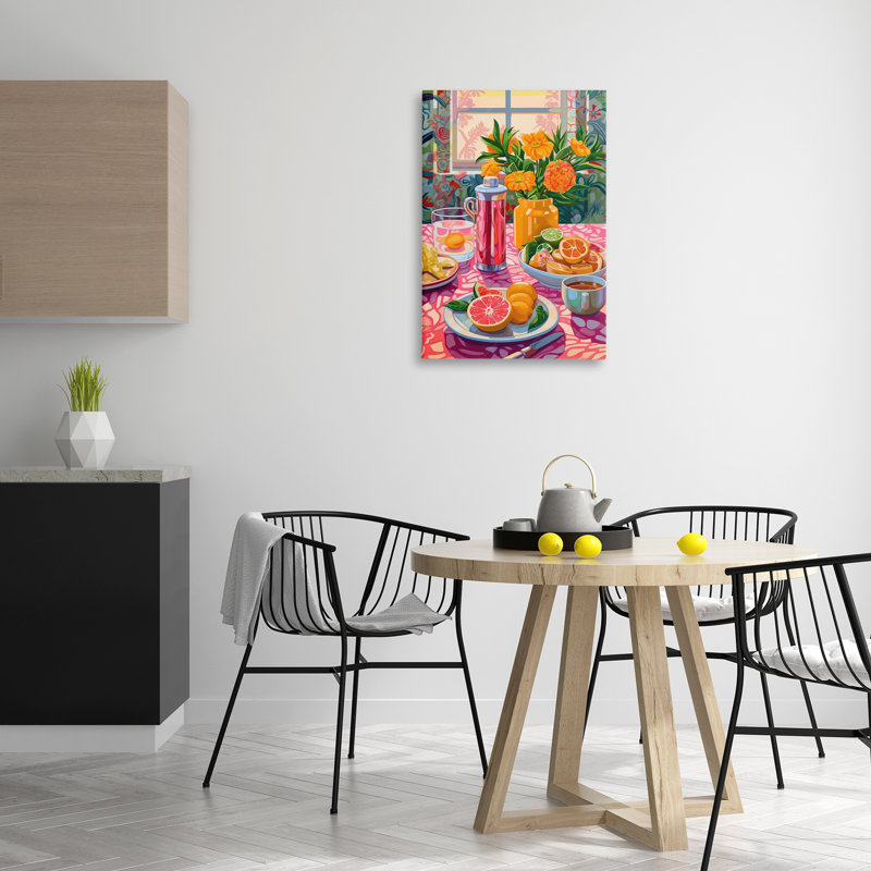  "Summer Table Spread", art mural par LSR Design Studio, H 30 po x l 20 po