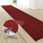 Runner Rug Hallway Non Slip Rubber Back Custom Size As Carpet Doormat Throw Rug Red Striped-1941431036