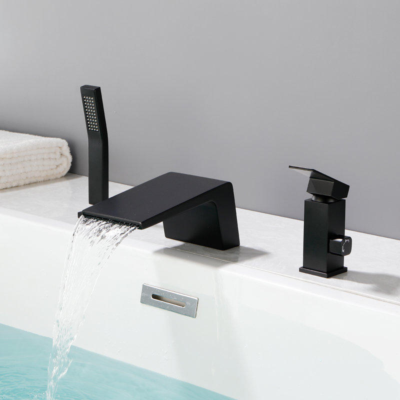 Douchette de baignoire romaine avec douchette, Noir