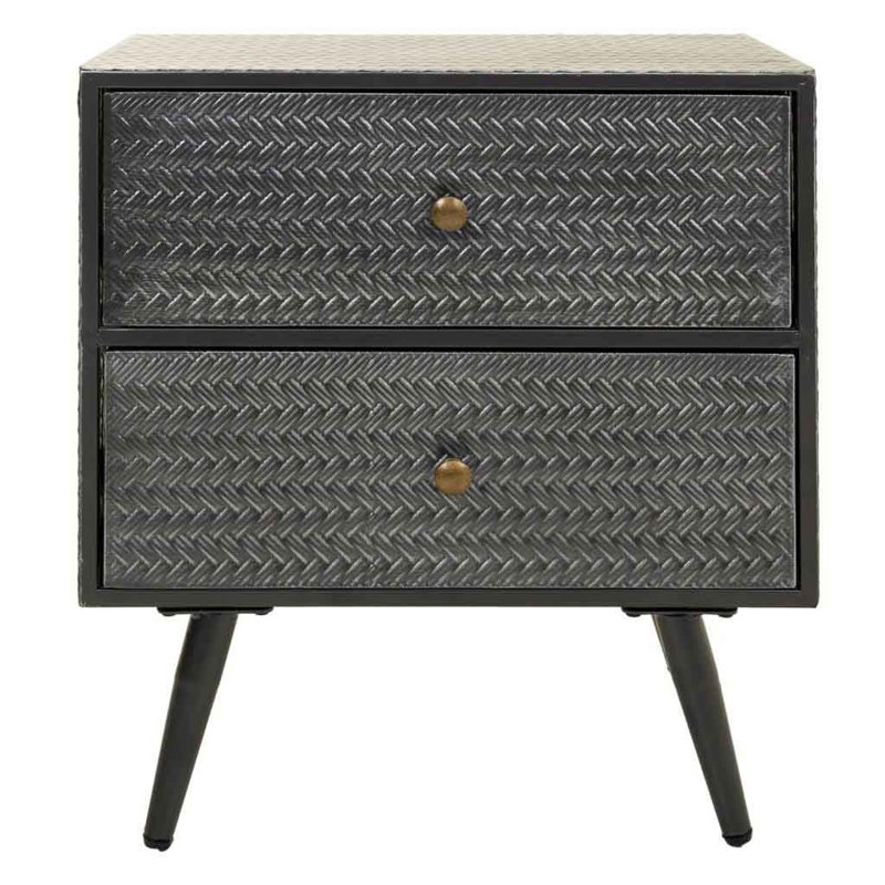 Hunsicker 50cm W Metal Bedside Table