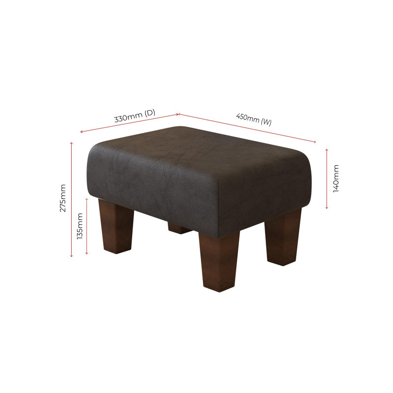 Collado Wood Contemporary Leg, Mahogany, Style Leather, Black