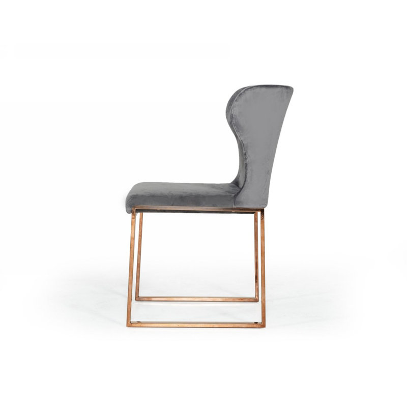 Rouen Velvet Solid Back Side Chair