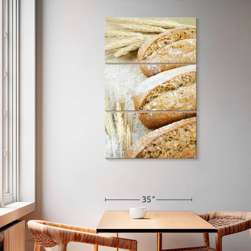 Yarlin Three Wheat Loaves, 65" H x 42" W