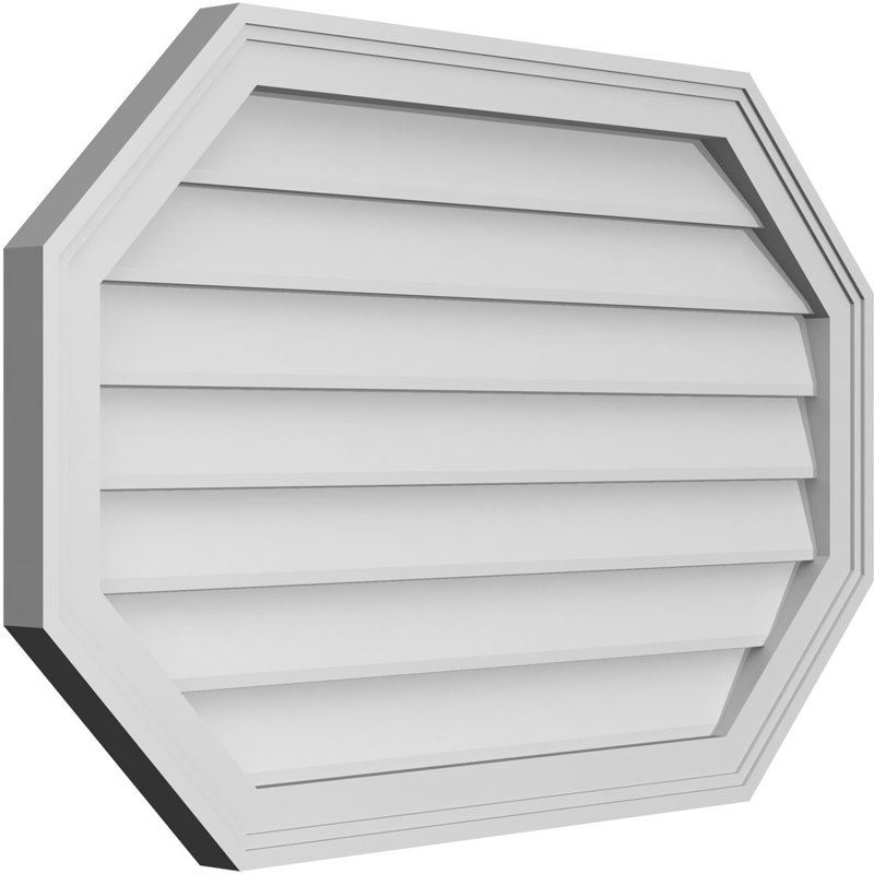 Évent horizontal gondole allongé en surface octogonal Signature, H 22 po x l 34 po x P 1,5 po